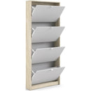 4 Tilting Doors Tall Shoe Storage Cabinet by Lavishway | Shoe Cabinets-42248