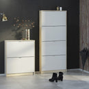 4 Tilting Doors Tall Shoe Storage Cabinet by Lavishway | Shoe Cabinets-42256