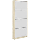 4 Tilting Doors Tall Shoe Storage Cabinet by Lavishway | Shoe Cabinets-42249