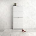 4 Tilting Doors Tall Shoe Storage Cabinet by Lavishway | Shoe Cabinets-42239