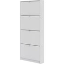 4 Tilting Doors Tall Shoe Storage Cabinet by Lavishway | Shoe Cabinets-42255