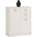 4 You Pearl White 2 Door Combi Cupboard by Lavishway | Cupboards & Cabinets-45124
