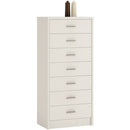 4 You Pearl White 7 Drawer Chest by Lavishway | Chest Of Drawers-45107