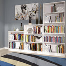 4 You Pearl White Low Wide Bookcase by Lavishway | Book Shelves and Cabinets-45169