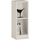 4 You Pearl White Low Narrow Bookcase by Lavishway | Book Shelves and Cabinets-45150