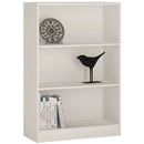 4 You Pearl White Wide Bookcase by Lavishway | Book Shelves and Cabinets-45170