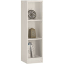 4 You Pearl White Medium Narrow Bookcase by Lavishway | Book Shelves and Cabinets-45136