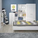 4 You Pearl White Tall Wide Bookcase by Lavishway | Book Shelves and Cabinets-45156