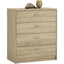 4 You Sonama Oak 4 Drawer Chest by Lavishway | Chest Of Drawers-45109