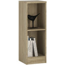 4 You Sonoma Oak Finish Low Narrow Bookcase by Lavishway | Book Shelves and Cabinets-45148