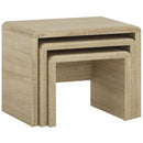 4 You Oak Finish Small Nest of Tables by Lavishway | Nest of Tables-45093