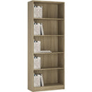 4 You Sonoma Oak Finish Tall Wide Bookcase by Lavishway | Book Shelves and Cabinets-45152