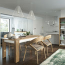 Lyon Extendable 6 Brown Chairs Dining Table by Lavishway | Dining Table Set-30530