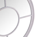Window Circular Grey Wall Mirror by Lavishway | Wall Mirrors-36132