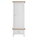 Tattershall Oak Top Single Wardrobe in White by Lavishway | Wardrobe-35981