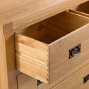 Chunky Oak Wood 2 Over 3 Drawers Chest by Lavishway | Chest Of Drawers-37253
