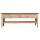 Nordic Oak Large 2 Drawers Coffee Table by Lavishway | Coffee Tables-32257