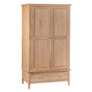 Nordic Oak 2 Doors 1 Drawer Wardrobe by Lavishway | Wardrobe-32285