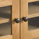 Chunky Oak Standard Glass Doors TV Unit by Lavishway | TV Units Cabinets-35010