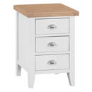Tattershall Oak Top Bedside Cabinet in White by Lavishway | Bedside Tables-33110