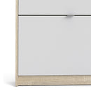Shoes Oak & White 2 Tilting Door Shoe Cabinet by Lavishway | Shoe Cabinets-29066