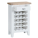 Tattershall Oak Top Wine Rack in White by Lavishway | Wine Racks-32995