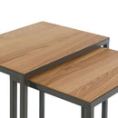 Swellegant Oak Finish Nest Of 2 Table by Lavishway | Nest of Tables-32394