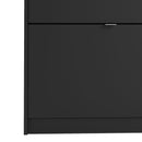 Shoes Black 2 Tilting Doors Shoe Cupboard by Lavishway | Shoe Cabinets-29054