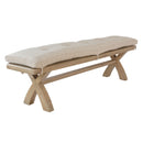 Heirloom Natural Check Cushion Dining Bench by Lavishway | Dining Benches-32803