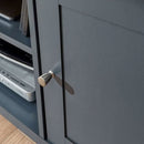 Two Tone 2 Door Large TV Stand in Slate Blue by Lavishway | TV Units Cabinets-43031