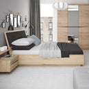 Kensington Oak Finish Double Bed Frame by Lavishway | Wooden Beds-30057