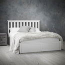 Oxford Wooden White & Grey Ottoman Bed by Lavishway | Wooden Beds-35466