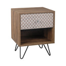 Casablanca 1 Drawer Lamp Table by Lavishway | Side Tables-35457