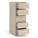 Naia Oak Finish Narrow 5 Drawers Chest by Lavishway | Chest Of Drawers-29891