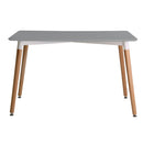 Fraser Grey Dining Table with Wooden Legs by Lavishway | Dining Tables-35326