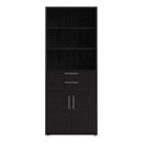 Prima 2 Doors Bookcase with 5 Shelves by Lavishway | Book Shelves and Cabinets-29193