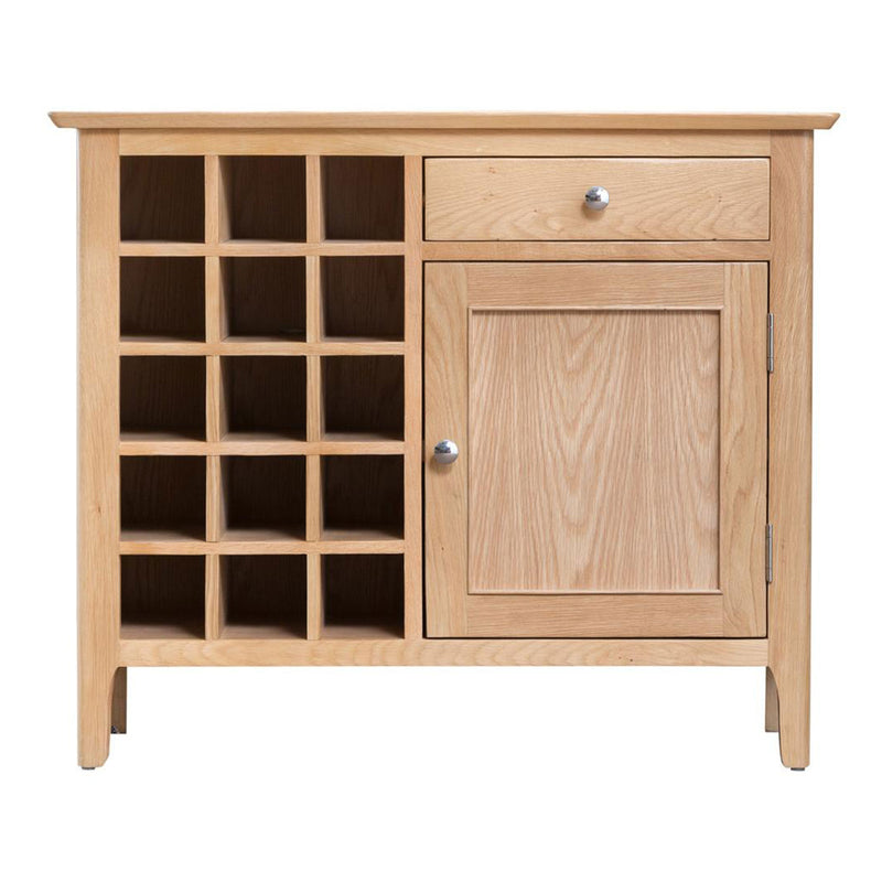 Nordic Oak Single Door Wine Cabinet by Lavishway | Wine Racks-32163