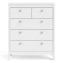 Madrid White 2 Over 3 Chest Of Drawers by Lavishway | Chest Of Drawers-29528