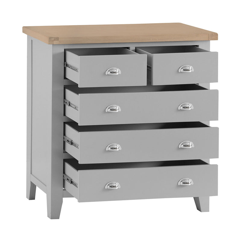 Tattershall Oak Top Wooden Chest of Drawer by Lavishway | Chest Of Drawers-36024