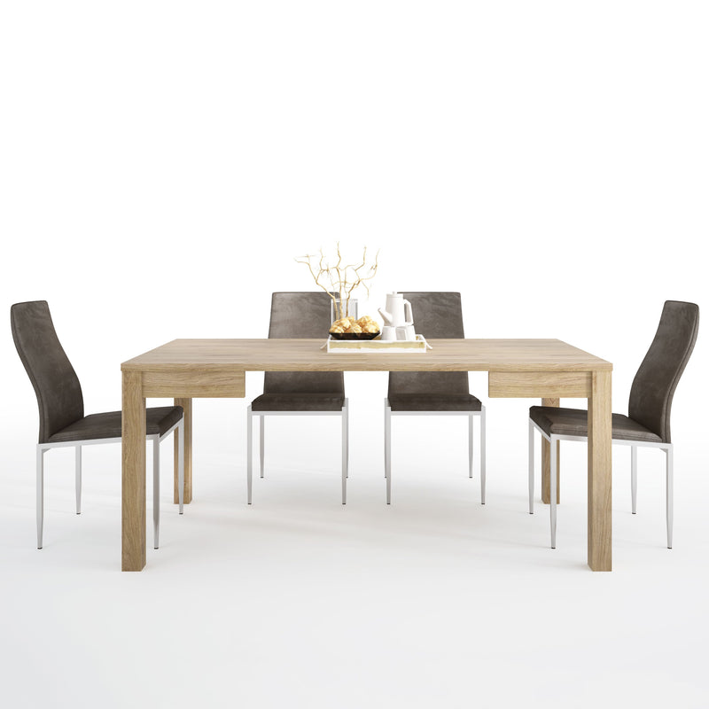 Shetland Extendable Dining Table & 4 Chairs by Lavishway | Dining Table Set-30471