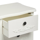 Antoinette White 5 Drawer Narrow Chest by Lavishway | Chest Of Drawers-30791
