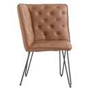 Studded Back Tan Leather Corner Dining Bench by Lavishway | Dining Benches-31332