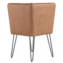 Studded Back Tan Leather Corner Dining Bench by Lavishway | Dining Benches-31333