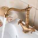 Curved Spout Dual Handle Bathroom Tap by Lavishway | Bathroom Faucet-49130