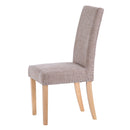 Tweed Studded Fabric Dining Chair Set of 2 by Lavishway | Dining Chairs-30756