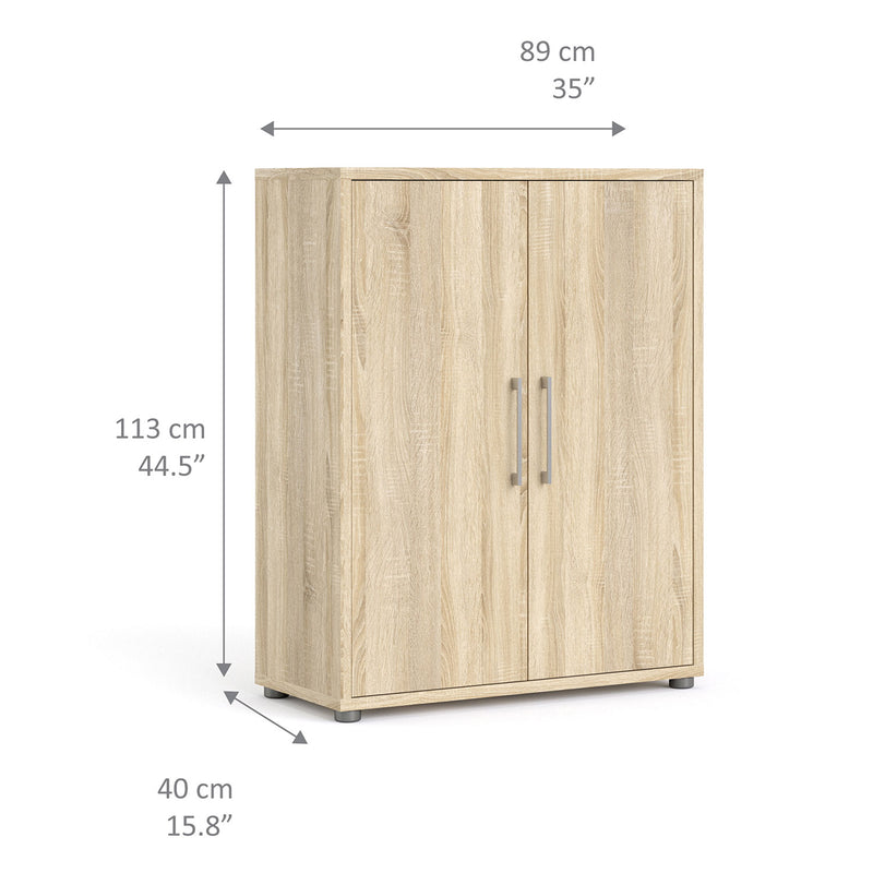 Prima Oak Finish 2 Doors Cabinet by Lavishway | Filing Cabinets-29047