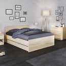 Naia Oak Finish Chest of 3 Drawers by Lavishway | Chest Of Drawers-29429