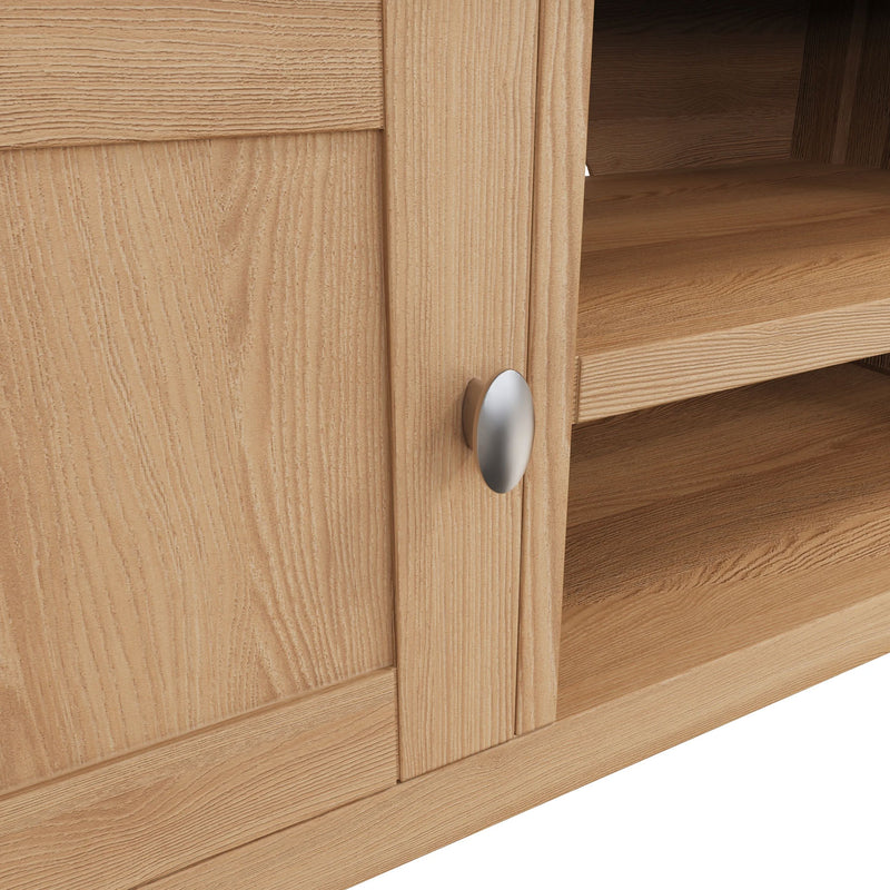 Guildford Solid Oak Wooden 1 Door TV Unit by Lavishway | TV Units Cabinets-31938