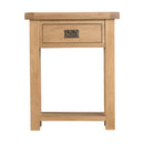 Chunky Solid Oak 1 Drawer Lamp Table by Lavishway | Side Tables-32778