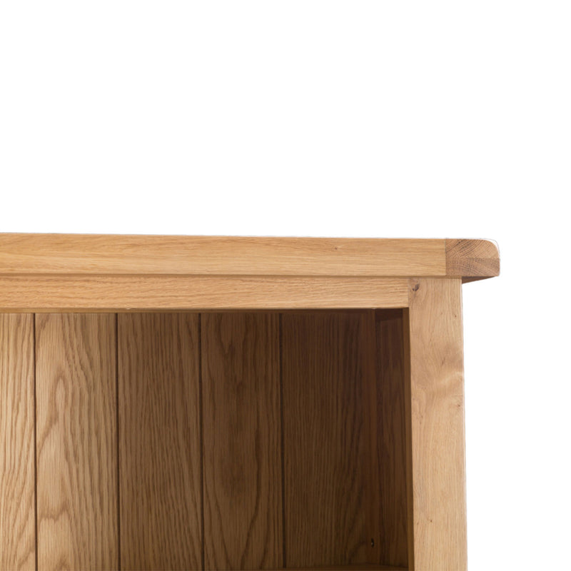 Chunky Solid Oak Narrow Bookcase by Lavishway | Book Shelves and Cabinets-37219